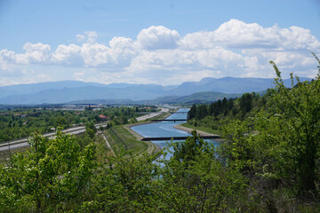 view of the Canal de Sisteron, southern Alps, France