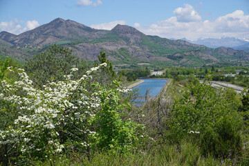view of the Canal de Sisteron, southern Alps, France