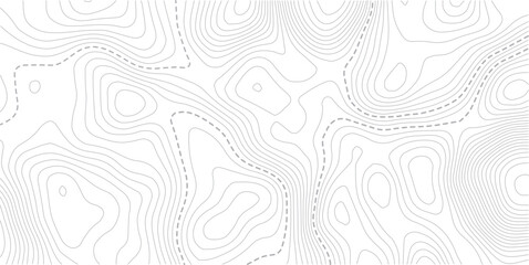 Topographic map. Line contour geographic map pattern with elevation levels.Abstract vector geographic topo wavy grid gray relief texture.. Luxury gold abstract line art on transparent background image