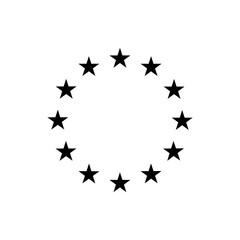 EU European Stars emblem. European Union flag element
