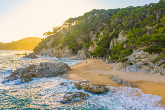 Fototapeta Cala Boadella Beach, Lloret de Mar, Costa Brava, Spain