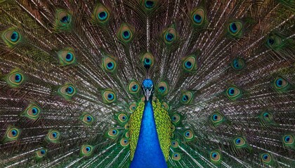 Obraz premium Vibrant Indian Peafowl Dancing in full glory