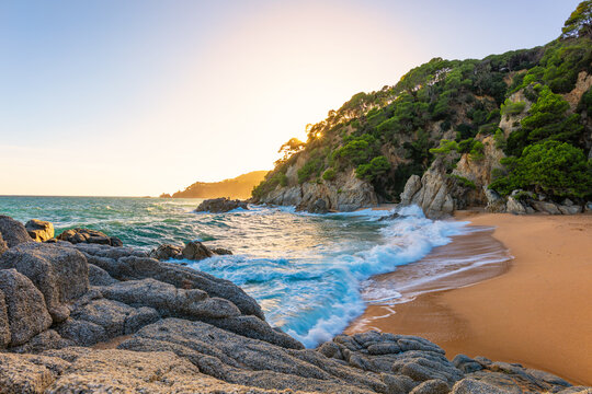 Fototapeta Cala Boadella Beach, Lloret de Mar, Costa Brava, Spain