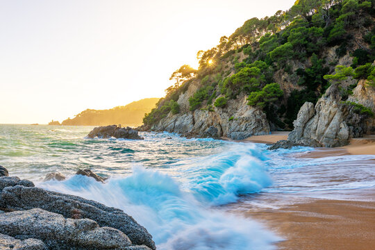 Fototapeta Cala Boadella Beach, Lloret de Mar, Costa Brava, Spain