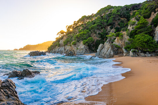 Fototapeta Cala Boadella Beach, Lloret de Mar, Costa Brava, Spain