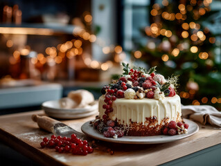 Festive Christmas cake with a twist