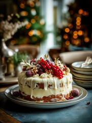 Festive Christmas cake with a twist