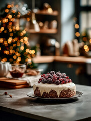 Festive Christmas cake with a twist