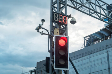 Traffic Signal with Countdown Timer Display