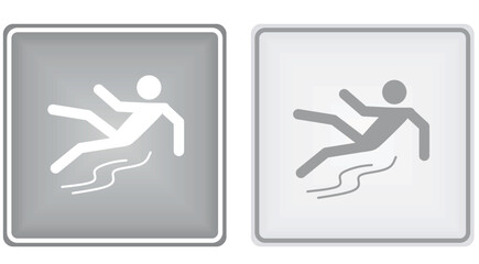 Wet floor sign. vector illustration	