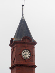 The old Teesside dock clock at Middlesbrough with only 3 clock faces