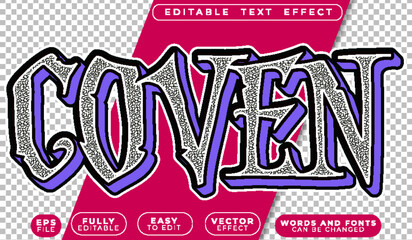  Coven Witch Magic Ritual Mystical Enchanted Editable Vector Text File