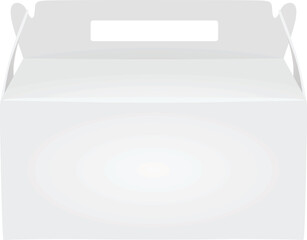White cake box. vector illustration