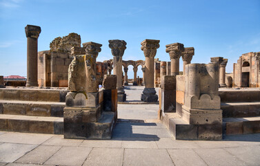 Zvartnots Temple in Echmiadzin, armenia