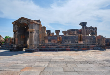 Zvartnots Temple in Echmiadzin, armenia