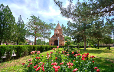 view of a church in Echmiadzin, armenia