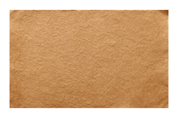 Vintage brown crumpled paper texture background, aged and distressed surface, isolated on a transparent background.