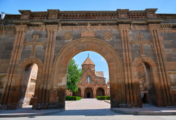 view of a church in Echmiadzin, armenia