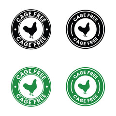 Cage free logo or Cage free label vector isolated in flat style. Best Cage free logo for product packaging design element. Simple Cage free label for packaging design element