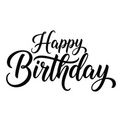 Birthday greeting handwritten text happy celebration vector