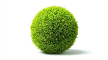A bright green sphere of grass stands out against a white background.

Green grass ball, isolated on white.

Lush, verdant grass formed into a ball shape, solo on white.
 