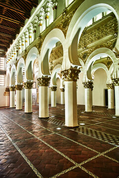 Synagogue of Santa Mar&iacute;a la Blanca, built in 1180, located in Toledo, Spain, Europe