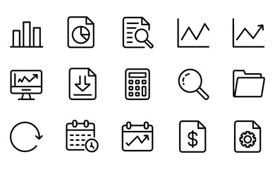 Set of finance and business icons