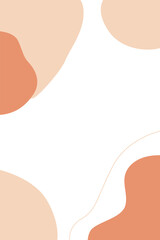 Soft Peach and Orange Abstract Organic Shapes Backdrop