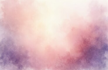 Obraz premium Soft pastel watercolor blend with light pink and purple hues. Gentle abstract texture creates a dreamy, ethereal atmosphere. Smooth color gradient fades into white.