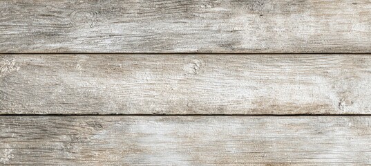 Fototapeta premium Ultra-wide banner of pale wood planks with subtle frost texture for seasonal header design