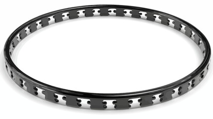 Fototapeta premium A grayscale, three-dimensional, circular structure with interlocking geometric shapes