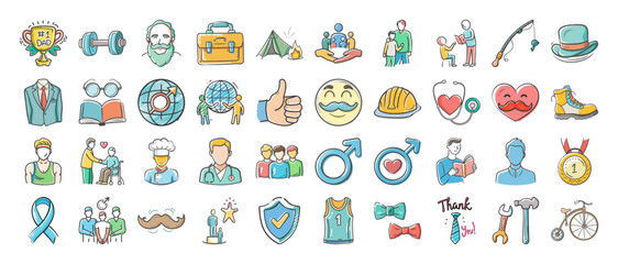 Vector collection of diverse icons for general use scalable illustration eps