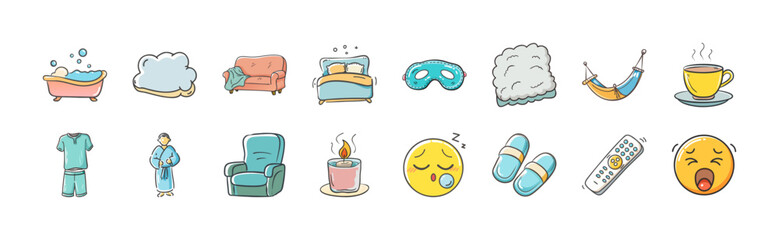 Diverse vector graphics collection scalable illustration icons for multiple uses