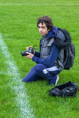 Male young photographer, one person