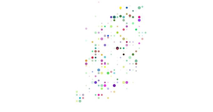 Dynamic Particles Assemble to Form Grenada Map Contour