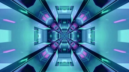 Dynamic tunnel video loop featuring bright neon colors and seamless motion for an immersive digital experience - Powered by Adobe