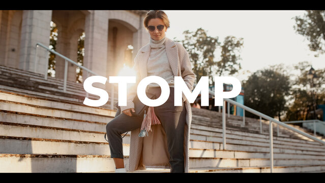 Stomp Typography Promo contains 8 editable text layers, 8 placeholders, and 1 logo placeholder. The project is available in 4K.