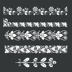 Decorative seamless border. Vector illustration.