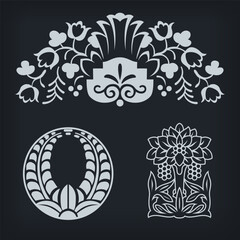 Decorative elements. Vector illustration.