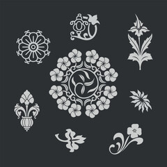 Decorative elements. Vector illustration.