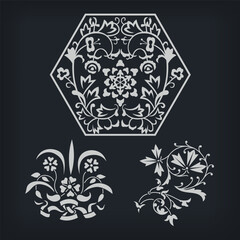 Decorative elements. Vector illustration.