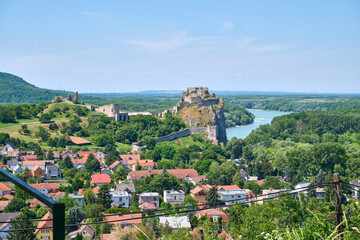 panoramic view of devin castle, slovakia