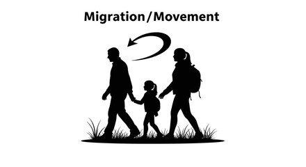 Humanitarian Aid and Refugee Crisis Vector Icon Set: Thin Line Pictograms Depicting Migration, Relief Efforts, Global Support, Displaced Persons, ID Cards, and Shelter Tents, Symbolizing Compassion