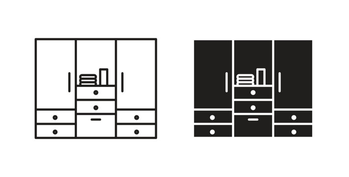 Big closet icon. Symbol, logo illustration. graphic icon set