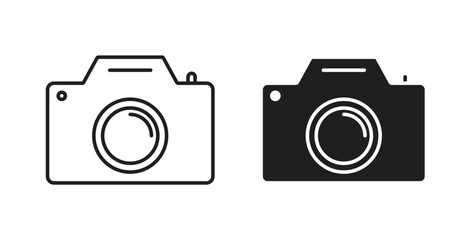 Camera icon. Symbol, logo illustration. graphic icon set