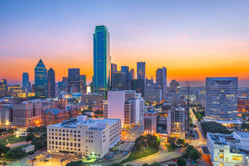 Obraz premium Dallas, Texas, USA Downtown City Skyline 675