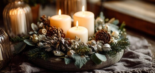 candles in an Advent wreath.