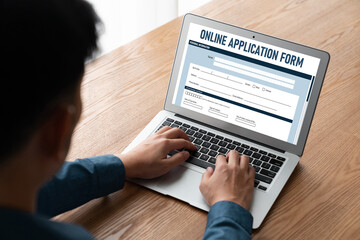 Online application form for modish registration on the internet website