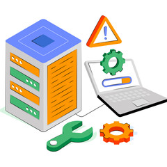 A unique design illustration of server error 