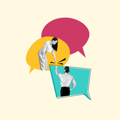 Business Peopple Work. Concept Art. Creative Design. Ad.